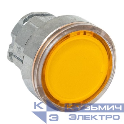 Механизм кнопки исполнительный XB4 IP65 плоский возвратный без фиксации с подсветкой желт. EKF XB4BW-Y-65