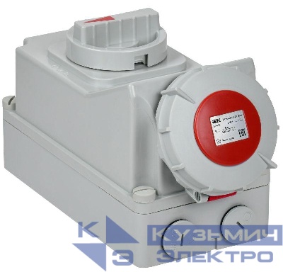 Розетка с мех. блокировкой 32А-6ч 380В 3P+PE ССИ-824 IP67 IEK PSR12-032-4-5-67