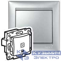Механизм кнопки Valena 12В с пикт. звонка с подсветкой алюм. IEK 770115