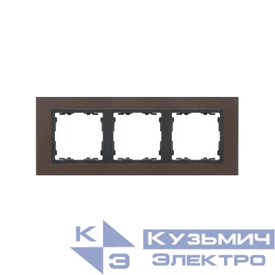 Рамка 3-м Simon82 Nature свинец/графит (имитация металла) Simon 82837-38