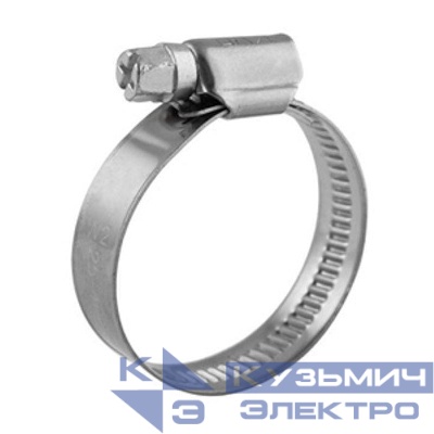 Хомут червячный 10-16/9-0.6мм нержавеющая сталь W2 Rexant 07-0710