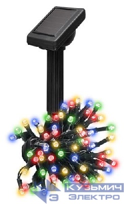 Светильник светодиодный садовый SLR-G01-50M гирлянда 50 мультицвет. LED на солнечн. батарее ФАZА 5027275