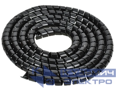 Спираль монтажная СП-16 черн. (уп.2м) IEK USWB1-16-02-K02