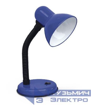 Светильник настольный СНО 22ТС 60Вт E27 230В под лампу на основании с подвесом син. IN HOME 4690612046884