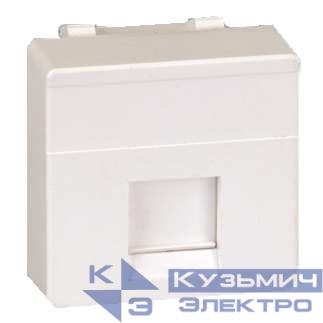Адаптер на 1 RJ45(12) коннектор широкий шторка Simon27 сер. 27087-37