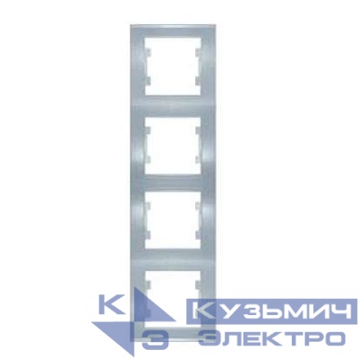 Рамка 4-м Бриллиант верт. серебр. UNIVersal 7949742