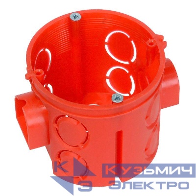 Коробка установочная СП углубленная 80-0510С безгалогенная (HF) 68х62 с саморезами Промрукав 80-0510С