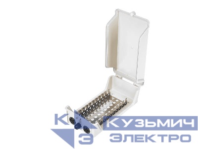 Коробка распределительная на 10 плинтов с цанг-зажимом, наружная, пластиковая, замок