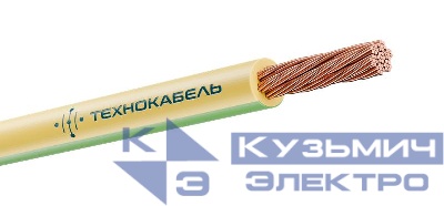 Провод ПуГВнг(А)-LSLTx 1х6 450/750В Ж/З (бухта) (м) Технокабель 00-00149501