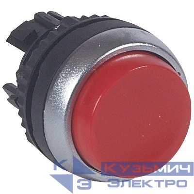 Головка для кнопки с пруж. возвр. "нажал-вкл. нажал-откл." с выступ. толкателем красн. Osmoz Leg 023851