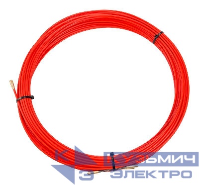 Протяжка кабельная (мини УЗК в бухте) 25м стеклопруток d3.5мм красн. Rexant 47-1025