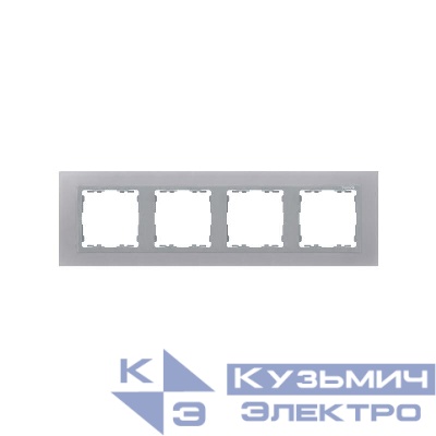 Рамка 4-м Simon82 Nature алюм./алюм. (металл) Simon 82947-33