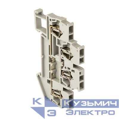 Колодка клеммная ST-4 32А двойн. пружинная 4 вывода сер. EKF plc-jxb-st-4-4-2