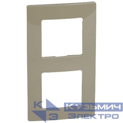 Рамка 2-м Etika светл. галька IEK 672522