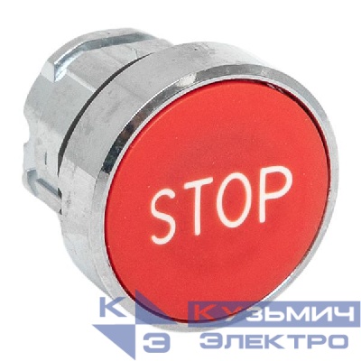 Механизм кнопки исполнительный "STOP" XB4 IP65 плоский возвратный без фиксации красн. EKF XB4BA-4158C-65