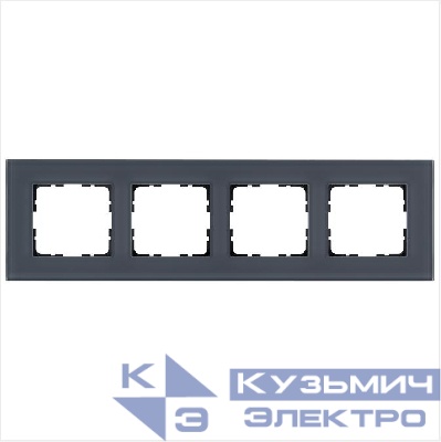 Рамка 4-м G-Glass стекло маренго Jasmart G1004GC