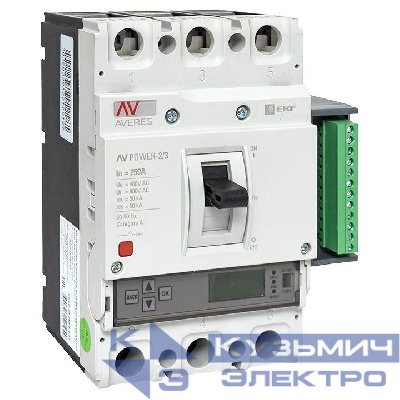 Выключатель автоматический 3п 250А 50кА AV POWER-2/3 ETU6.2 AVERES EKF mccb-23-250-6.2-av