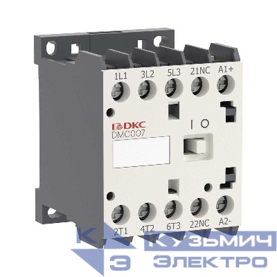 Миниконтактор YON DMC007 7A 3кВт AC3 3P кат. 48В AC 1НО YON DMC007-3C10A048