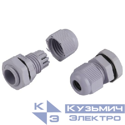 Ввод кабельный (сальник) PG 7 d3-6.5мм (d отверст. 13мм) IP54 (уп.20шт) Эра Б0065175