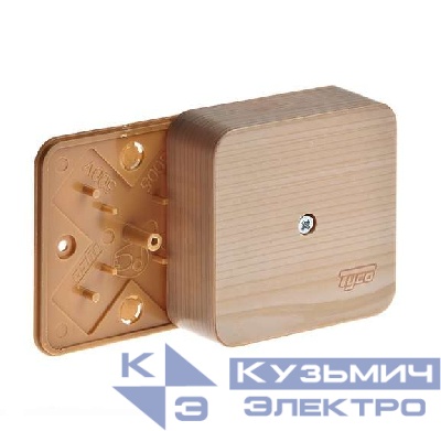 Коробка распределительная ОП 79х79х32мм IP40 сосна (светл. основа) Ruvinil 65004-27М