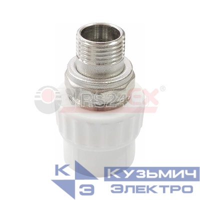 Муфта с американкой для радиатора наружная резьба 20х3/4дюйм (100/25) бел. VALFEX 10159120