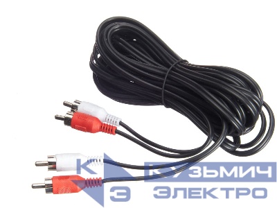 Шнур аудио-видео: 2RCA-2RCA ( длина 5 м, литой), NETKO Optima