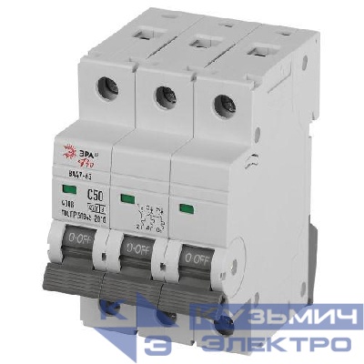 Выключатель автоматический 3п C 50А 4.5кА ВА47-63 PRO ЭРА Б0059442