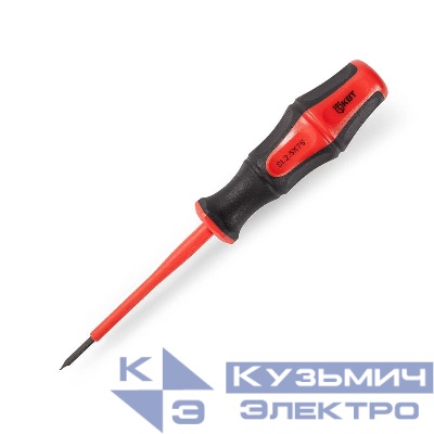 Отвертка диэлектрическая шлицевая 2.5х75 ПРОФИ КВТ 102998