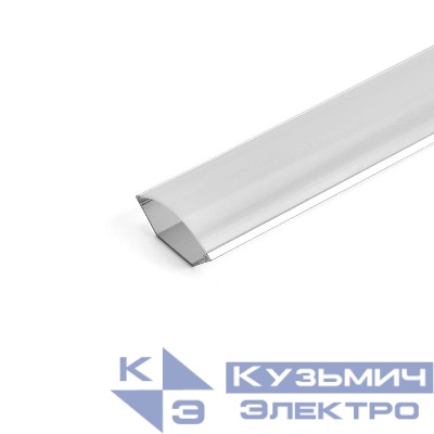 Профиль угловой круглый SAB280 22х10мм с матов. экраном 2 заглушками 2 крепежами в комплекте алюм. серебр. SAFFIT 55249