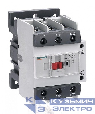 Контактор КМ-103 95А кат. 220В AC 1НО+1НЗ AC-3 DEKraft 22148DEK