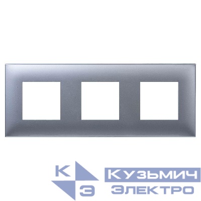 Рамка 3-м 6мод. Avanti "Закаленная сталь" DKC 4404906