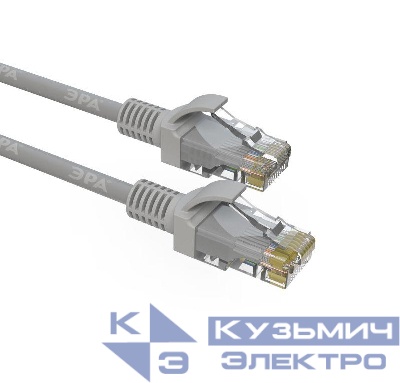 Патч-корд кат.5E U/UTP PC-1U-A Simple 1м сер. Эра Б0051370