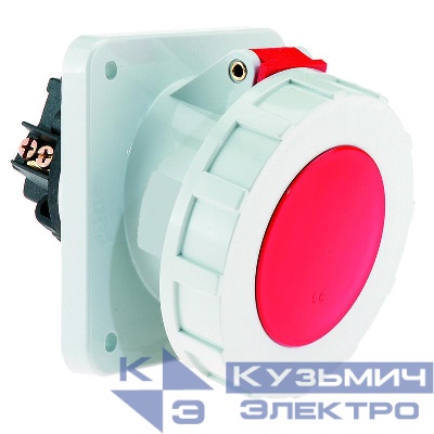 Розетка 125А 4п 3P+PE 6ч 400В IP67 наклонная Bals 12104