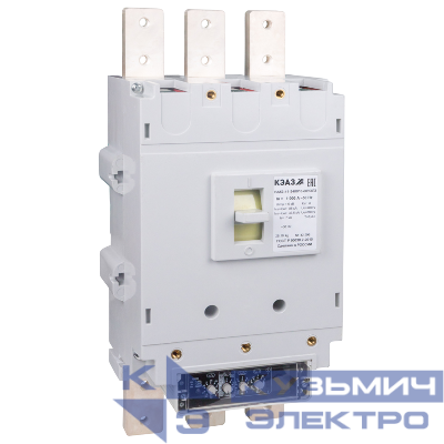 Выключатель автоматический 3п 1000А 135кА ВА53-41 340010 УХЛ3 690В AC передн. подкл.: Cu шина; кабель с каб. наконечн. КЭАЗ 108076