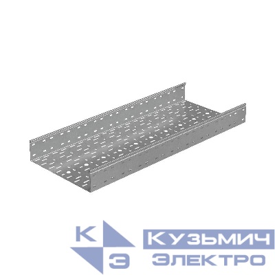 Лоток листовой перфорированный 400х100 L3000 сталь 1мм "Стандарт ПЛЮС" LPEplus100-400-1.0-3000 INOX304 КМ PL5187