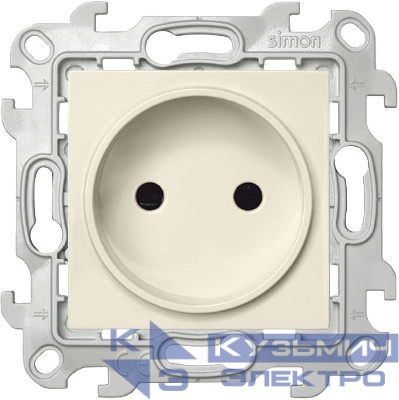 Розетка 1-м СП Simon 24 16А IP20 2P защ. шторки механизм сл. кость Simon 2450441-031