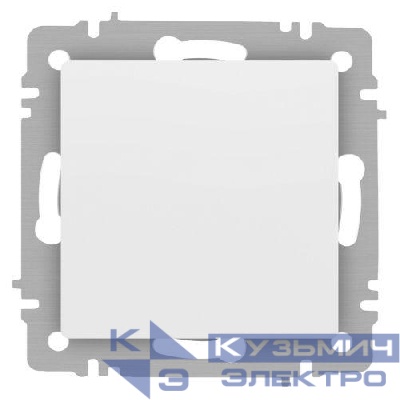 Кнопка Accent 6-109-01М 10А-250В IP20 СУ бел. матов. Intro Б0063604