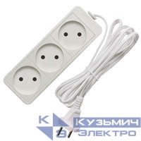 Удлинитель 3х1.5м без заземл. 6А IP20 1.3кВт ШВВП Союз 481S-0301