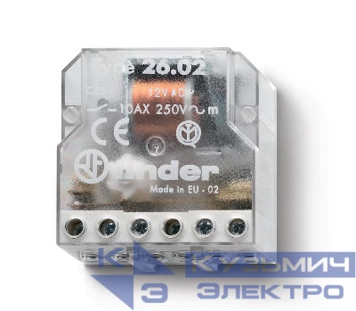 Реле шаговое электромеханич. 2NO 10А 2 состояния AgNi 230В AC монтаж в коробке IP20 FINDER 260282300000