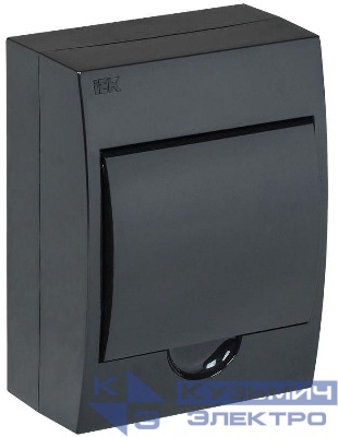 Корпус навесной ЩРН-П-6 Krepta 3 IP41 пластик. черн. IEK MKP12-N-06-41-K02