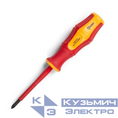 Отвертка диэлектрическая "Профи" PH/FL1х80 КВТ 79776