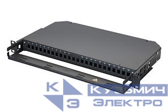 Панель оптическая 47C-24 19дюйм 1U корпус на 24 адаптера симплекс Eurolan 47C-24-2L-00BL