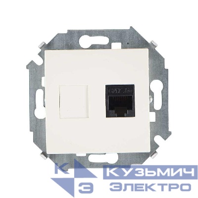 Розетка компьютерная Simon 15 RJ45 кат.5E AMP механизм сл. кость Simon 1591551-031