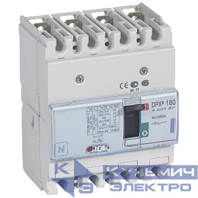 Выключатель автоматический 4п 160А 50кА DPX3 160 термомагнитн. расцеп. Leg 420137
