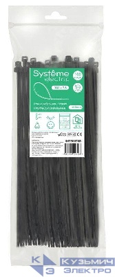Стяжка кабельная 300х7.6 черн. (уп.100шт) SE IMT30076B