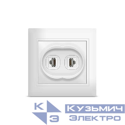 Розетка компьютерная 2-м Севиль бел. UNIVersal 1086