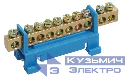 Шина нулевая на DIN-изол. "Стойка" ШНИ 6х9-10-С-С IEK YNN10-69-10P-K07