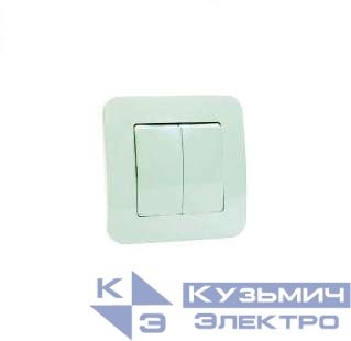 Выключатель 2-кл. СП Lillium N 10А IP20 крем. Makel 55203