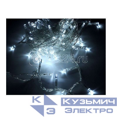 Гирлянда светодиодная "Нить" LD200-GW-BO 20м 200LED бел. уличная 8 режимов элементы питания 3хAA SHLights 4690601045454