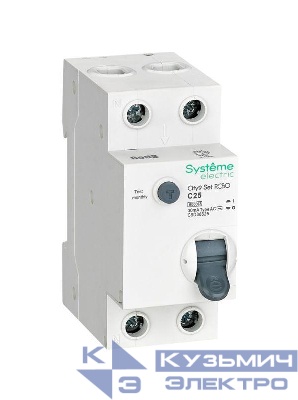 Выключатель автоматический диф.тока (АВДТ) 1P+N С 25А 6кА 30мА тип-AС 230В City9 Set SE C9D36625